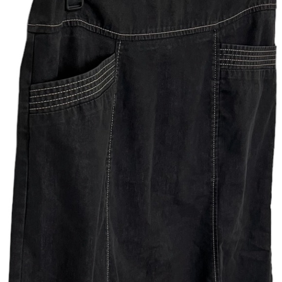 New York Clothing Co Fit & Flare Skirt W/Pockets Size 12 Midnight Blue - Picture 5 of 7